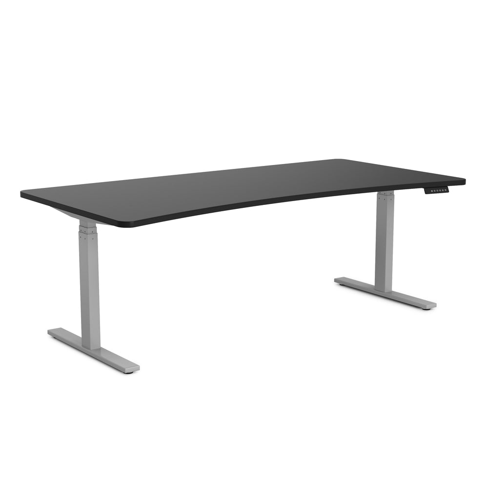Stehpult elektrisch schwarz/grau 200 x 92 cm