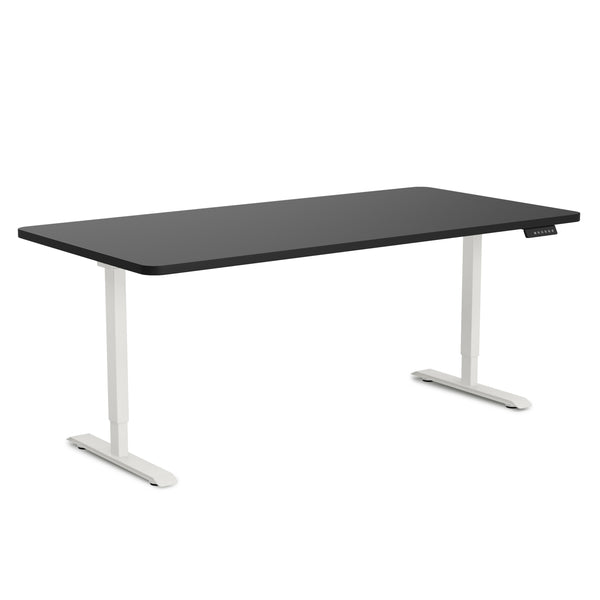 Electric standing desk, black/white, 160 x 80 cm