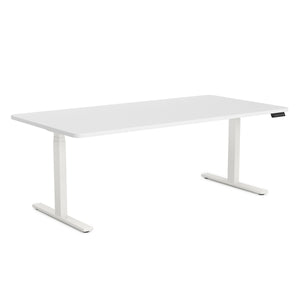 Bureau assis-debout électrique, blanc, 180 x 90 cm