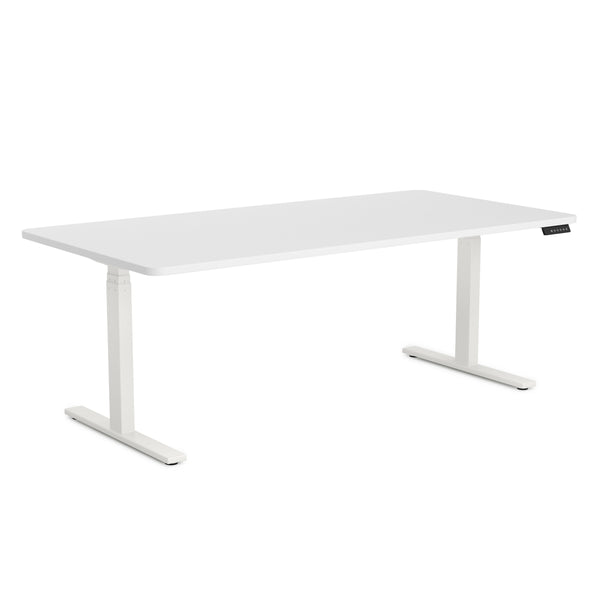 Bureau assis-debout électrique, blanc, 180 x 90 cm