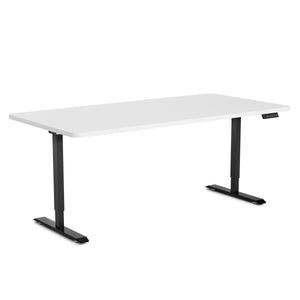 Electric standing desk, white/black, 160 x 80 cm