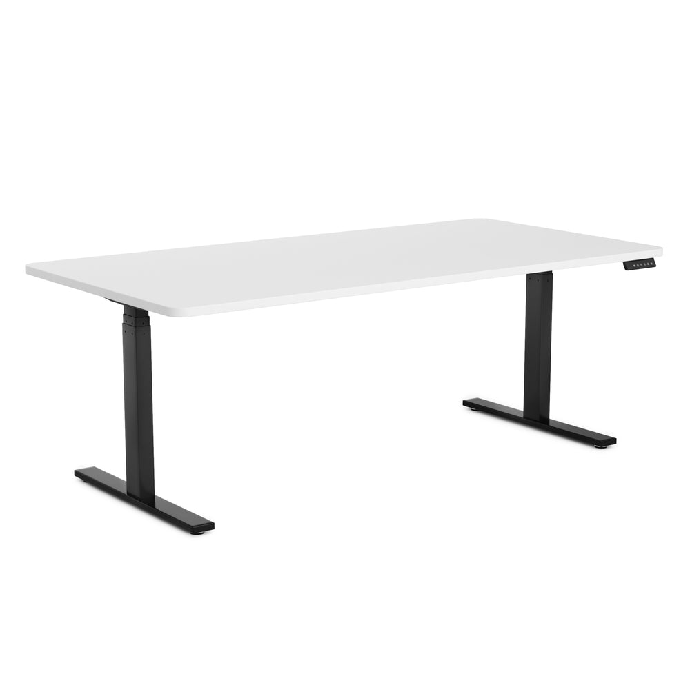 Stehpult elektrisch weiss/schwarz 180 x 90 cm