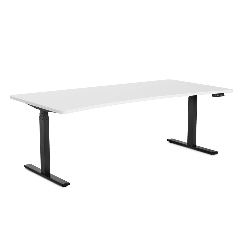 Stehpult elektrisch weiss/schwarz 200 x 92 cm