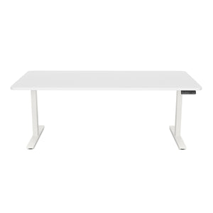 Bureau assis-debout électrique, blanc, 180 x 90 cm