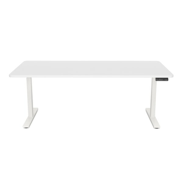 Bureau assis-debout électrique, blanc, 180 x 90 cm