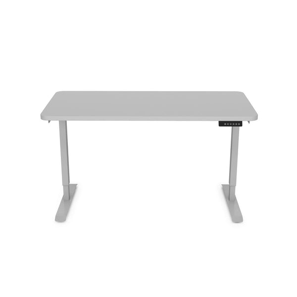Bureau assis-debout électrique, gris, 120 x 60 cm