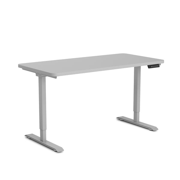 Bureau assis-debout électrique, gris, 120 x 60 cm