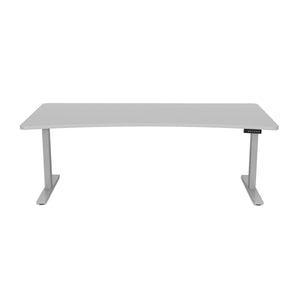 Bureau assis-debout électrique, gris, 200 x 92 cm