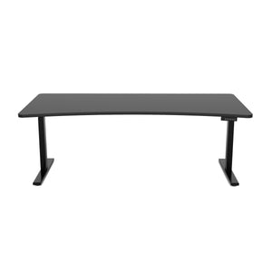 Bureau assis-debout électrique, noir, 200 x 92 cm