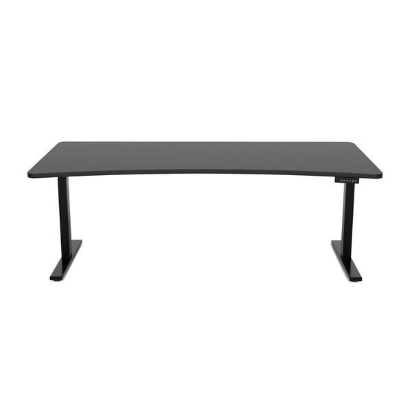 Bureau assis-debout électrique, noir, 200 x 92 cm