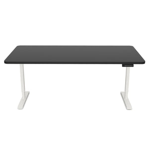 Electric standing desk, black/white, 160 x 80 cm