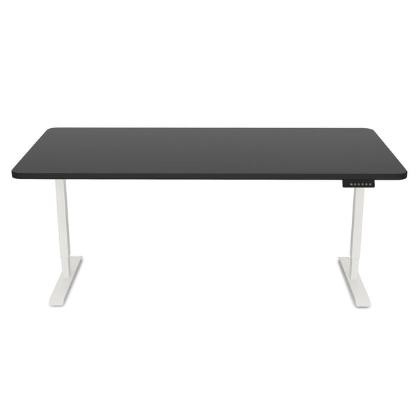 Electric standing desk, black/white, 160 x 80 cm