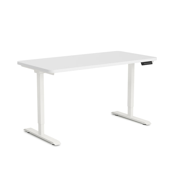 Electric standing desk, white, 120 x 60 cm