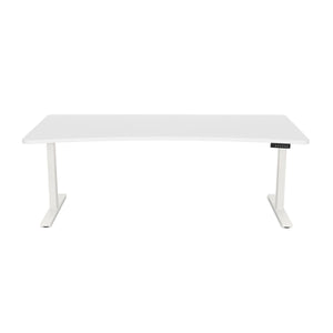 Bureau assis-debout électrique, blanc, 200 x 92 cm