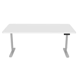 Bureau assis-debout électrique, blanc/gris, 160 x 80 cm