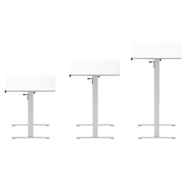 Bureau assis-debout électrique BUDGET blanc 140 x 70 cm