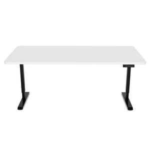 Electric standing desk, white/black, 160 x 80 cm