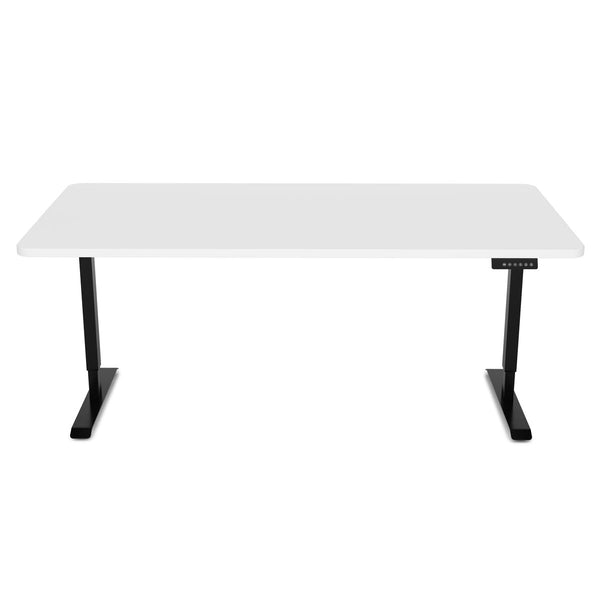 Electric standing desk, white/black, 160 x 80 cm