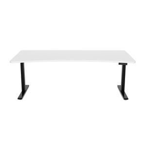 Stehpult elektrisch weiss/schwarz 200 x 92 cm