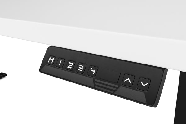 Electric standing desk, white/black, 180 x 90 cm