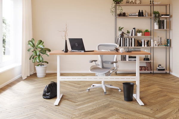 Plateau pour bureau assis-debout, marron clair, 160 x 80 cm