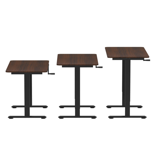 Stehpult manuell höhenverstellbar braun/schwarz 120 x 60 cm