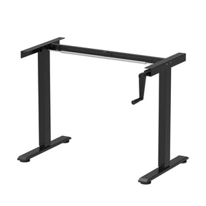 Manually height-adjustable standing desk, grey/black, 120 x 60 cm