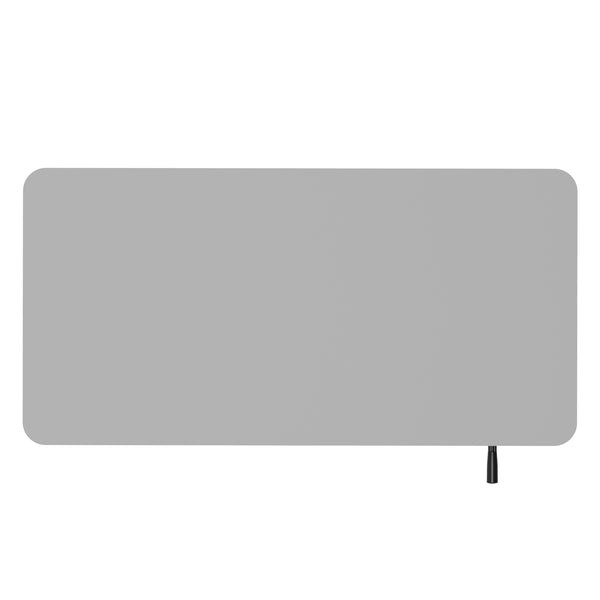 Scrivania regolabile in altezza manualmente, grigio/bianco, 120 x 60 cm