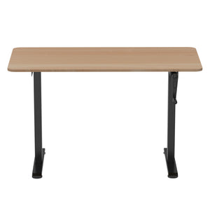 Scrivania regolabile in altezza manualmente, marrone chiaro/nero, 120 x 60 cm