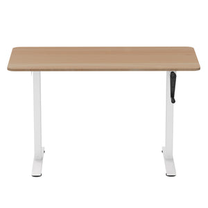 Scrivania in piedi regolabile manualmente in altezza marrone chiaro/bianco 120 x 60 cm