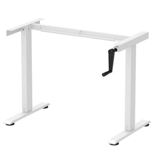 Scrivania in piedi regolabile manualmente in altezza marrone chiaro/bianco 120 x 60 cm