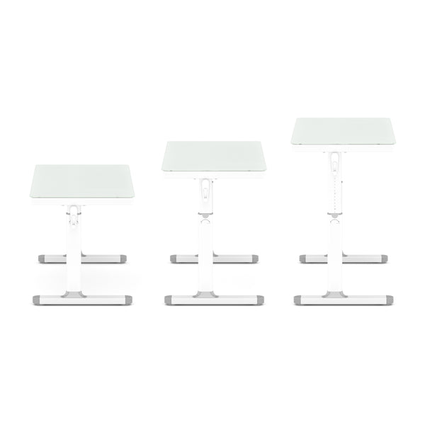 Schreibtisch manuell höhenverstellbar 120 x 60 cm weiss
