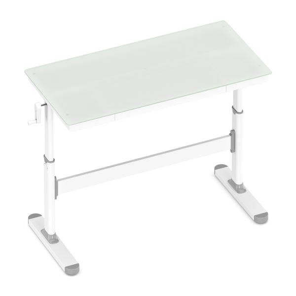 Schreibtisch manuell höhenverstellbar 120 x 60 cm weiss