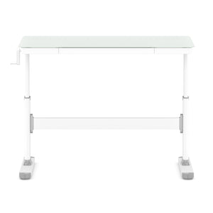 Schreibtisch manuell höhenverstellbar 120 x 60 cm weiss