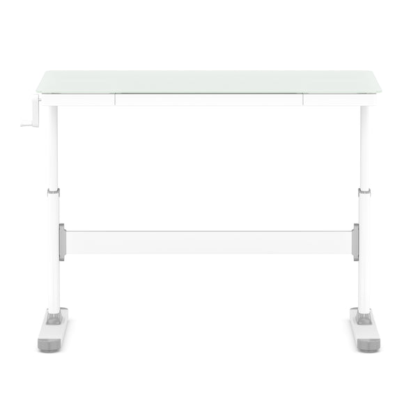 Schreibtisch manuell höhenverstellbar 120 x 60 cm weiss