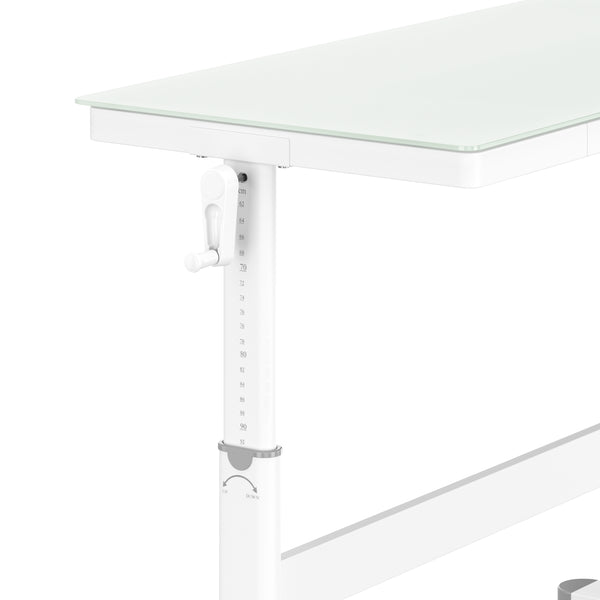 Schreibtisch manuell höhenverstellbar 120 x 60 cm weiss