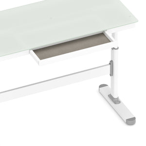 Schreibtisch manuell höhenverstellbar 120 x 60 cm weiss