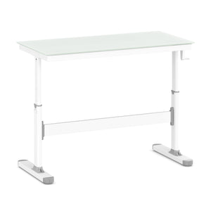 Schreibtisch manuell höhenverstellbar 120 x 60 cm weiss