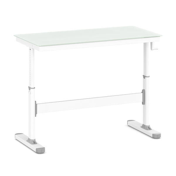 Schreibtisch manuell höhenverstellbar 120 x 60 cm weiss