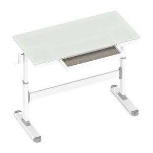Schreibtisch manuell höhenverstellbar 120 x 60 cm weiss