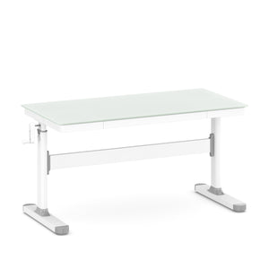 Schreibtisch manuell höhenverstellbar 120 x 60 cm weiss