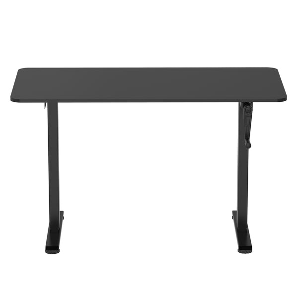 Scrivania regolabile in altezza manualmente, nera, 120 x 60 cm