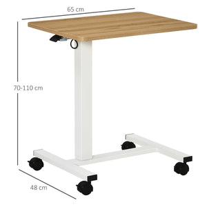 Scrivania in piedi, scrivania mobile con ruote, 70-110 cm