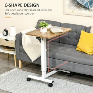 Scrivania in piedi, scrivania mobile con ruote, 70-110 cm