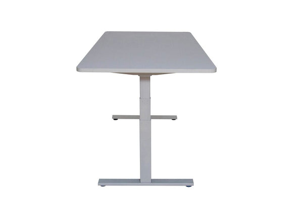 Bureau assis-debout électrique, gris, 160 x 80 cm