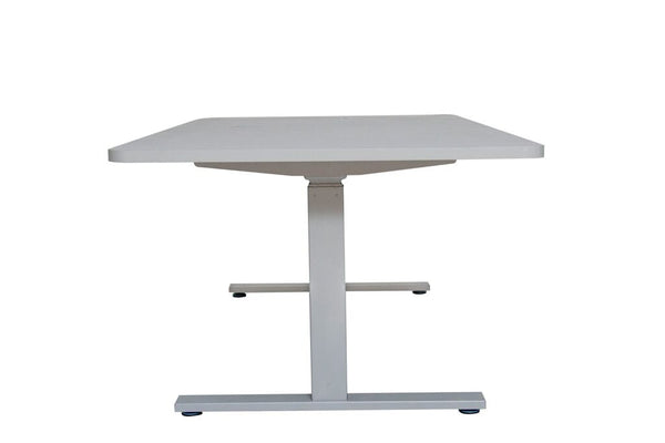 Bureau assis-debout électrique, gris, 160 x 80 cm