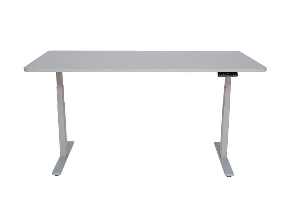 Schreibtisch Stehpult elektrisch grau 160 x 80 cm