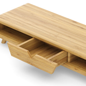 Monitorständer Bambus 62 x 20 x 12 cm natur