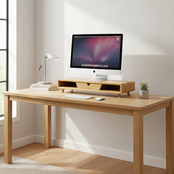 Monitorständer Bambus 62 x 20 x 12 cm natur