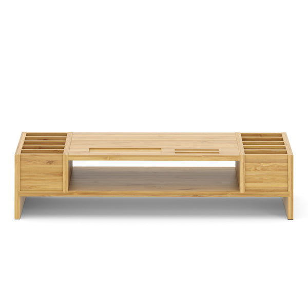 Monitorständer Bambus 65 x 28 x 15 cm natur